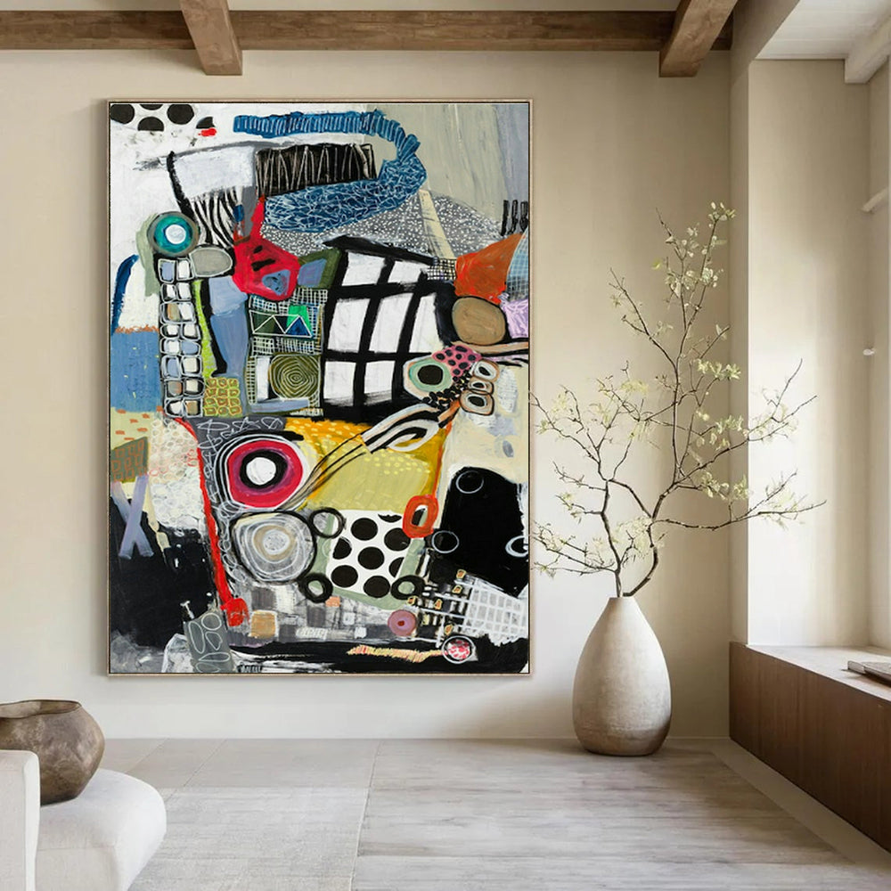 Mammoth Bespoke Handmade Abstract Painting for Cottage & Dining Room DLZ2081