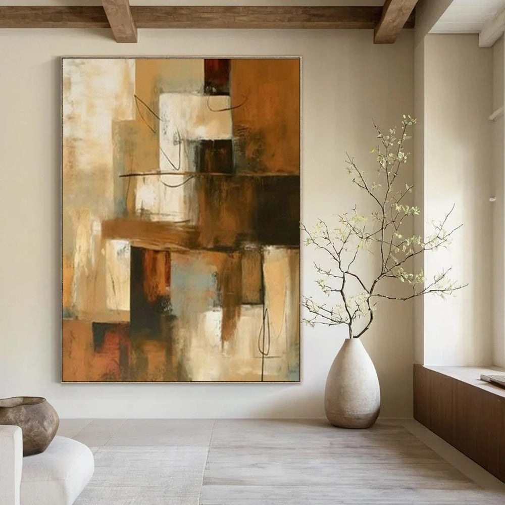 Unique Hand-Painted Abstract Canvas for Bedroom and Dining Room DLZ1441