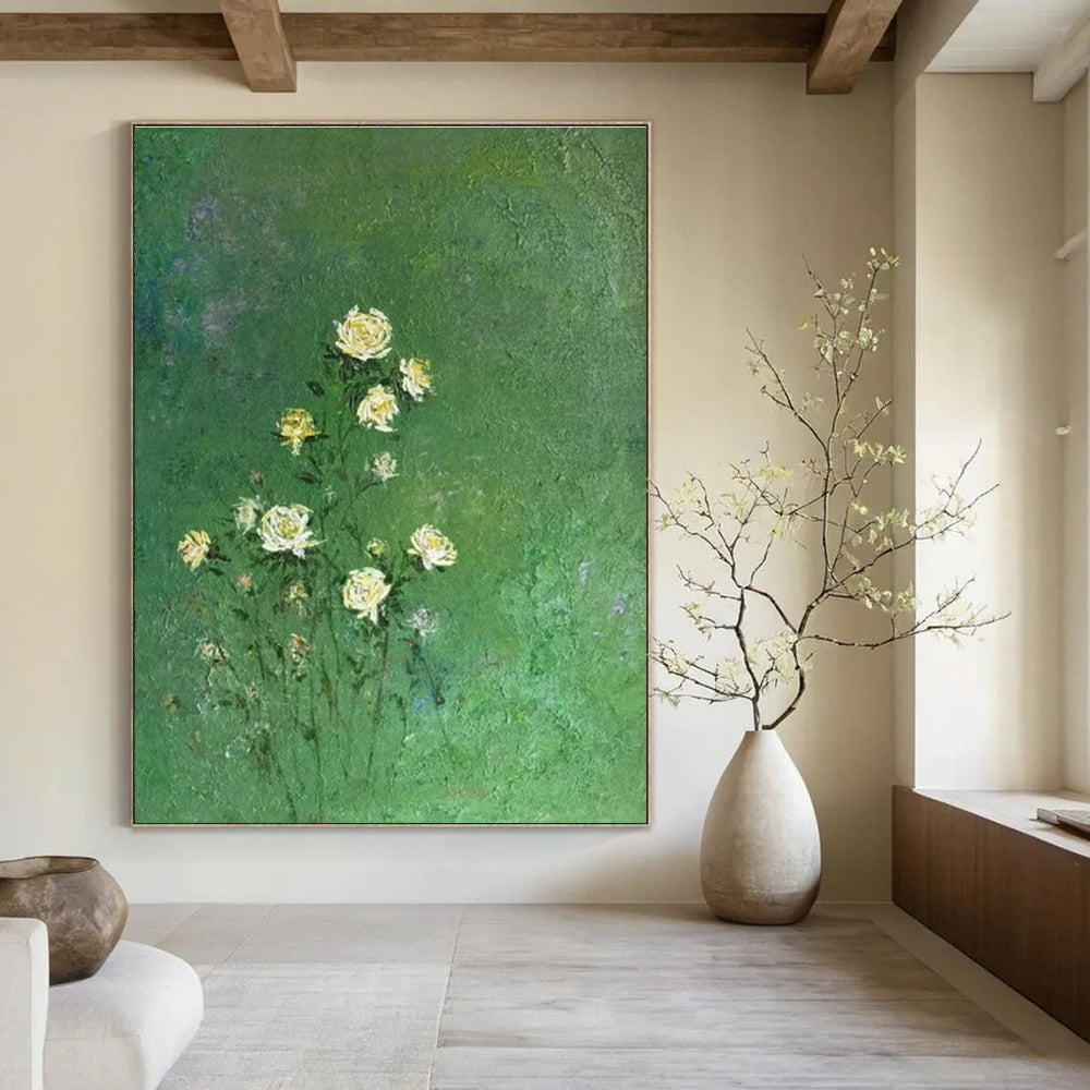 Extra - Large Hand - Painted Abstract Canvases for Hallway Skylight Areas & Dining Room Buffet Walls DLZ0587