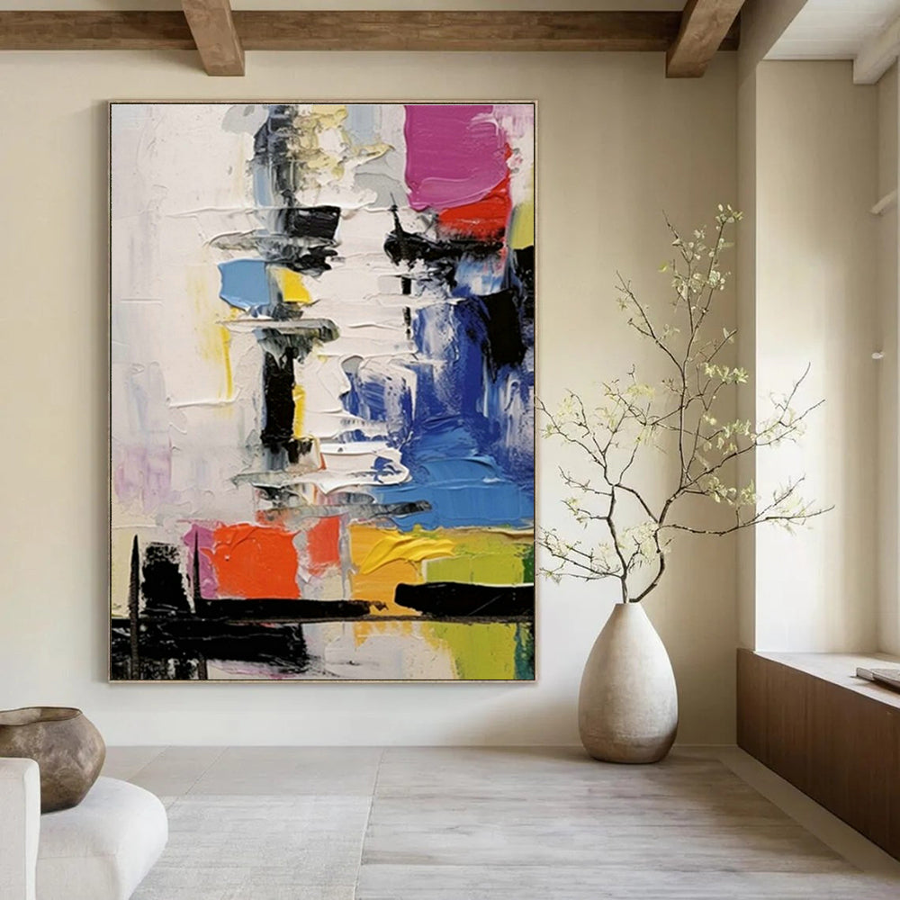 Original Handmade Abstract Canvas for Hallway and Cottage Living Room DLZ1565