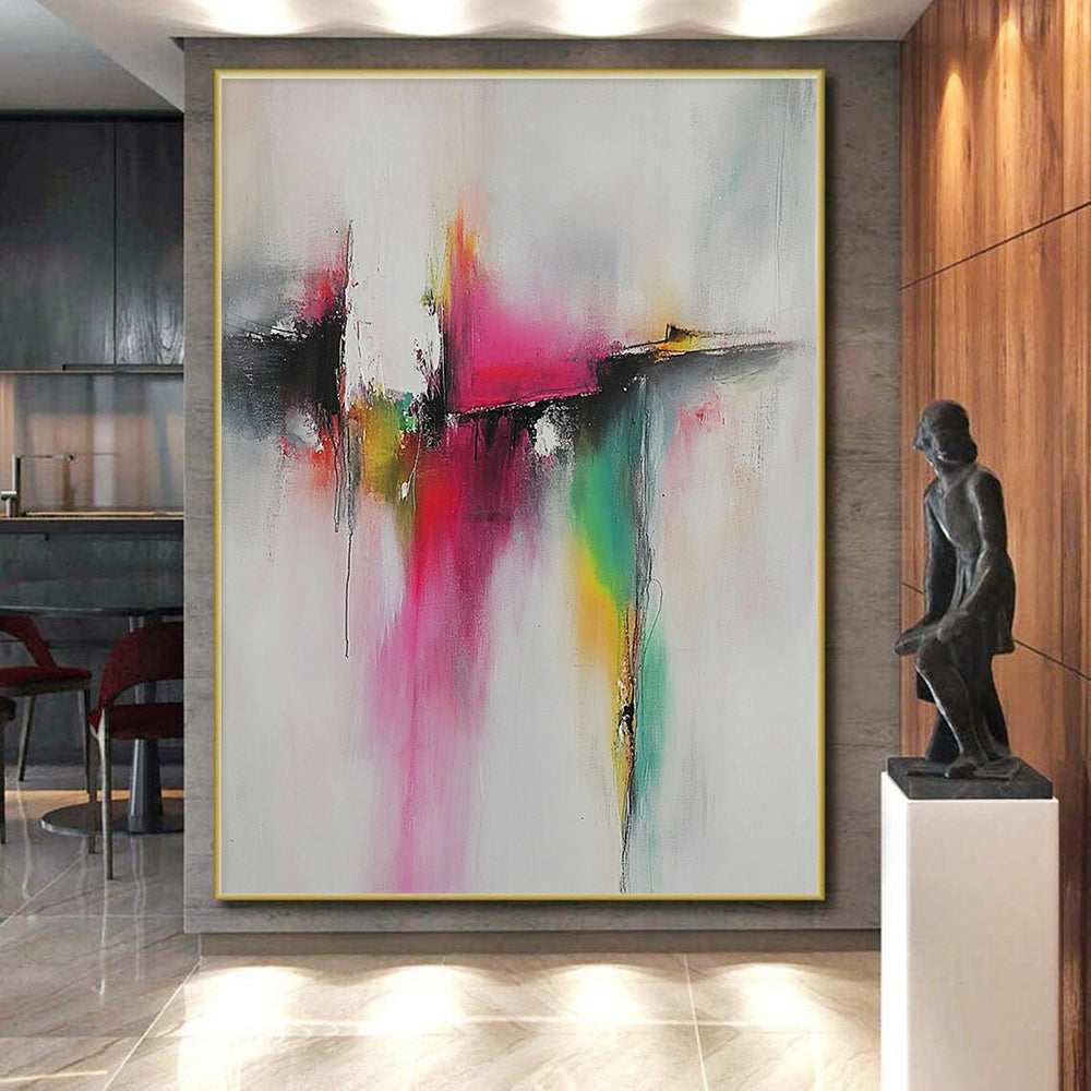 Colorful Drip Abstract Painting with Vibrant Hues GER496