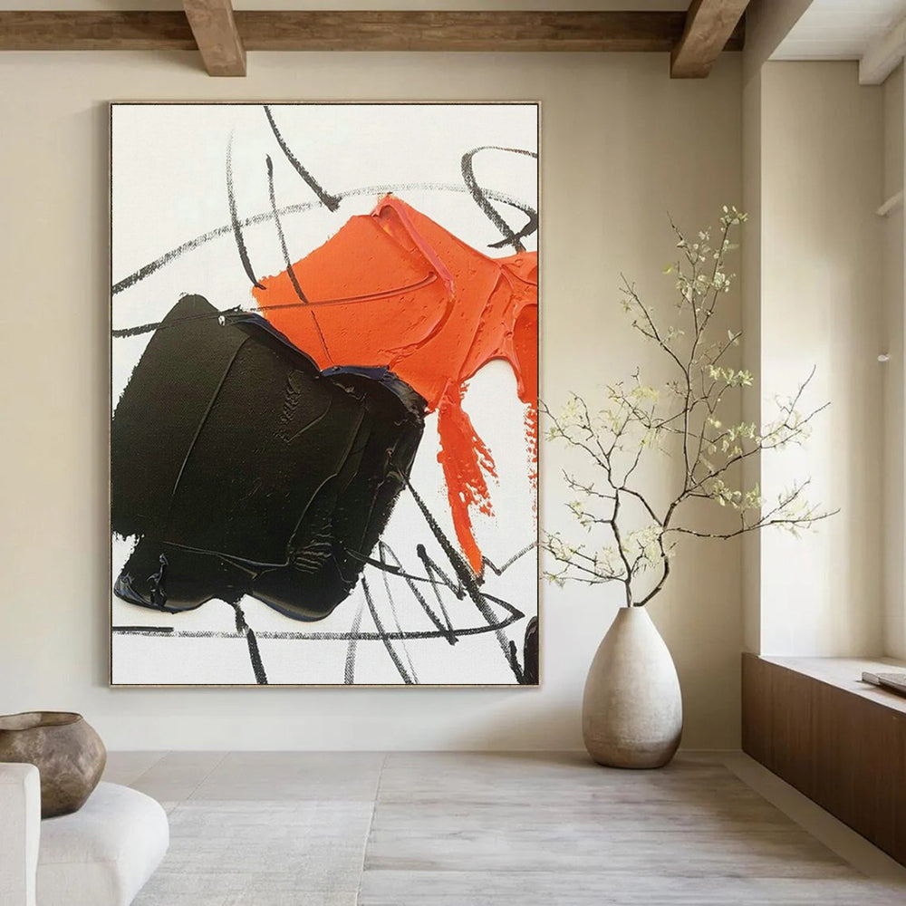 Customizable Handmade Abstract Canvas for Cottage Bedroom & Hallway DLZ1668