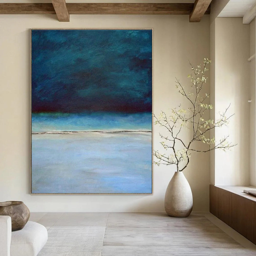 Oversized Abstract Hand - Painted Murals for Office Reception Area Reception Desk Drawer Liners & Bedroom Alcove Window Frame Mullions DLZ0945