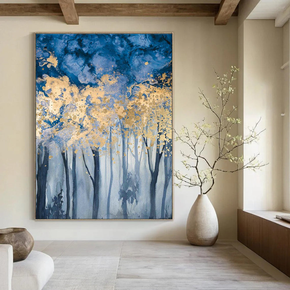 Extra - Vast Hand - Painted Abstract Canvases for Bedroom Window Seat Niche Floorboards & Cottage Hallway Storage Bench Footrests DLZ0943
