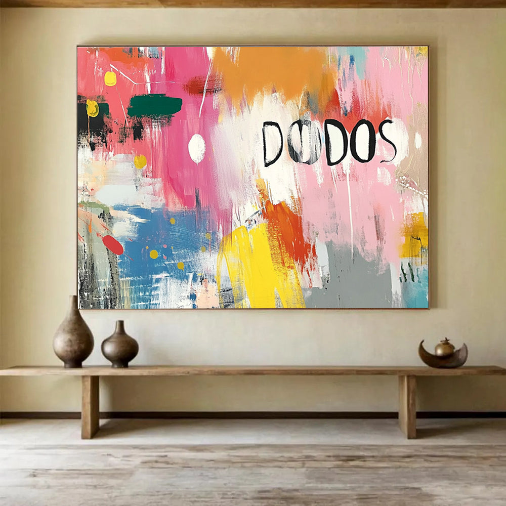 Colorful “DODOS” - Expressive Word Abstract Painting DYP048