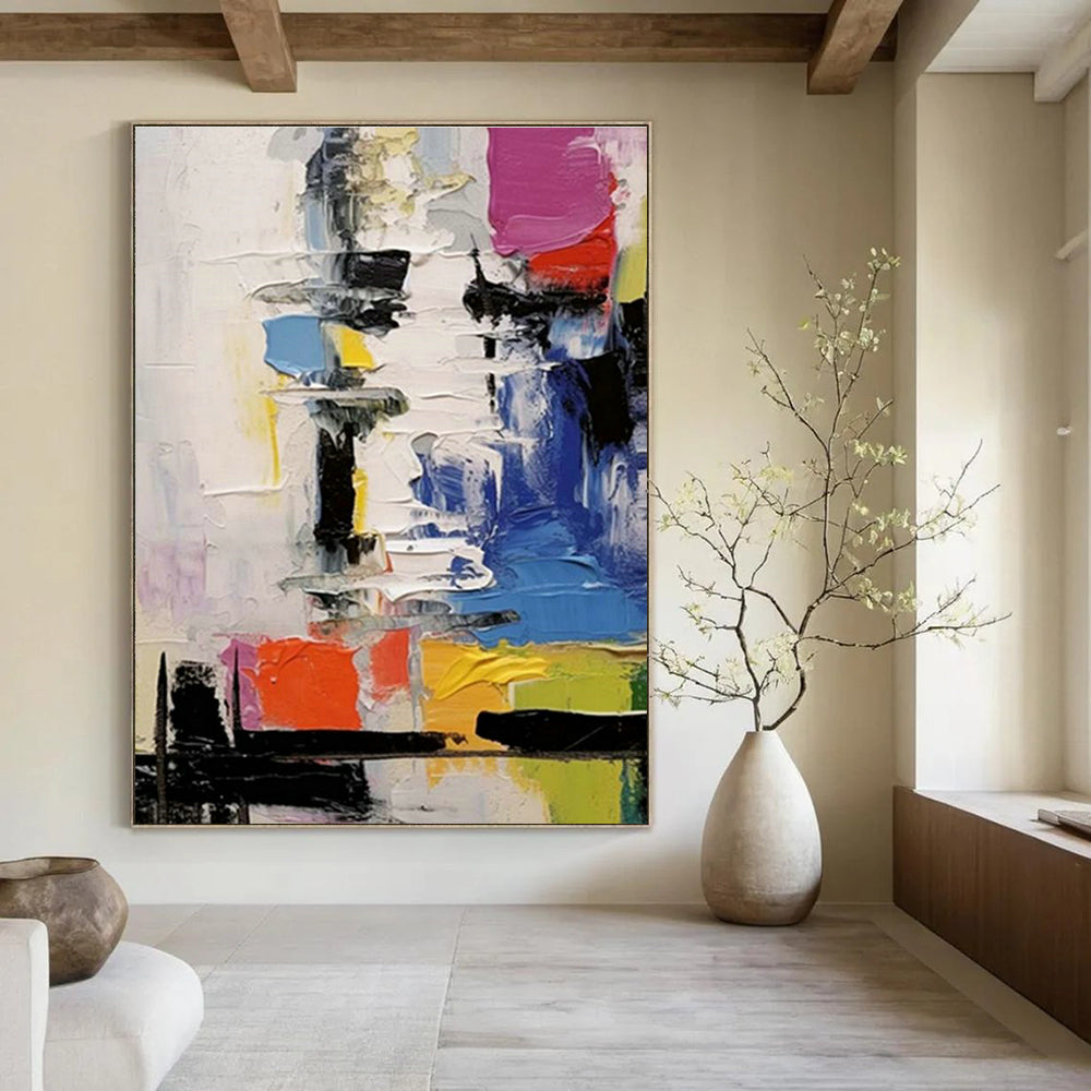 Customization of Large - sized Hand - Painted Abstract Paintings for Hallway, Enrich the Spatial Layers DLZ0368