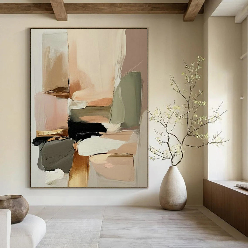 Original Handmade Abstract Painting for Entryway and Cottage Hallway DLZ1615