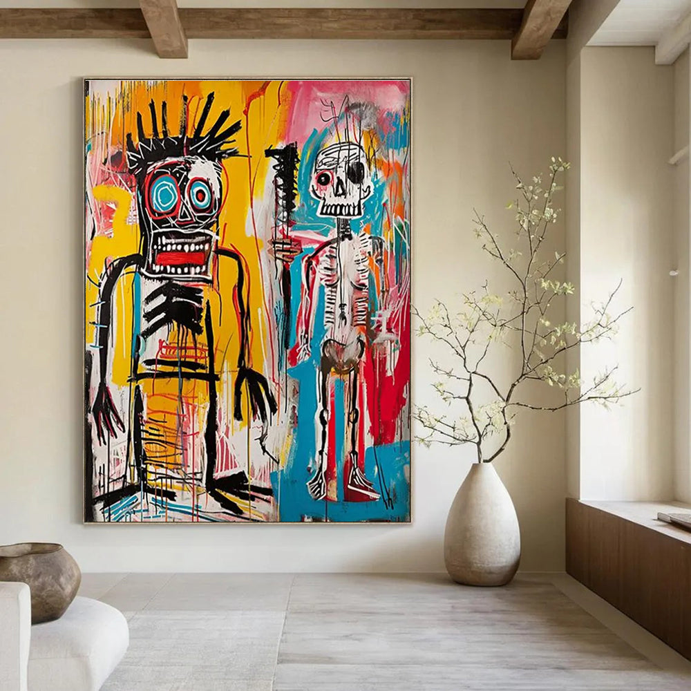 Abstract Figures Painting with Bold Colors and Expressive Lines ADGE099