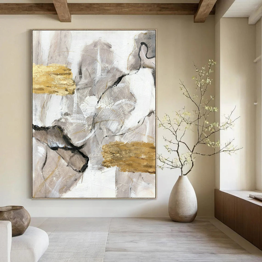 Gargantuan-Dimensioned Handmade Abstract Wall Decor for Bedroom & Hallway DLZ1274