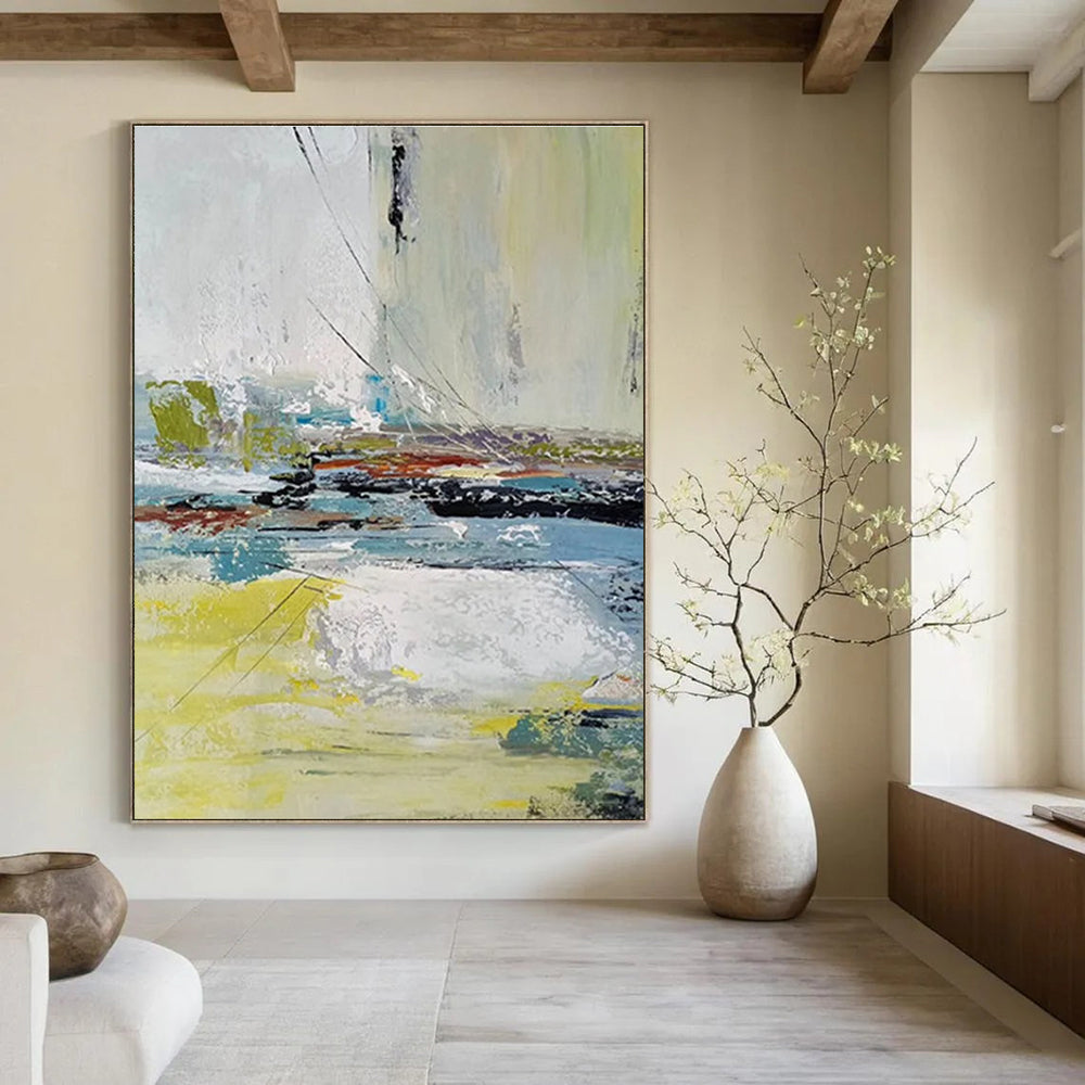 Colorful Splash - style Abstract Painting for Artistic Displays ADGE052