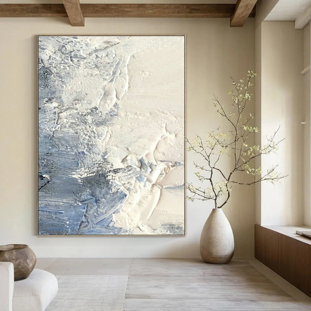 Mega-Sized Hand-Painted Abstract Mural for Cottage Bedroom & Entryway DLZ1272