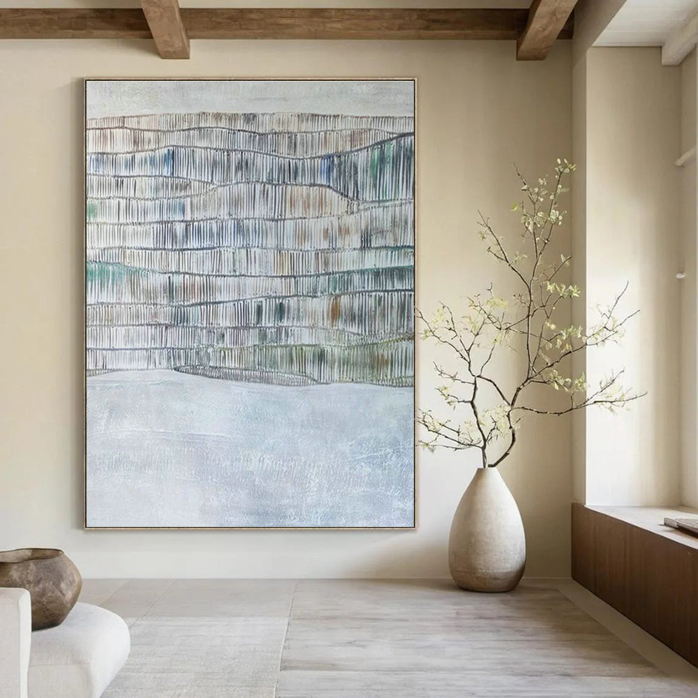 Expansive Bespoke Abstract Painting for Entryway & Dining Room DLZ1050