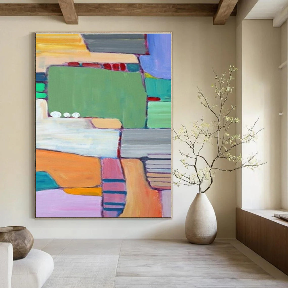 Color - block Geometric Abstract Painting ADGE262
