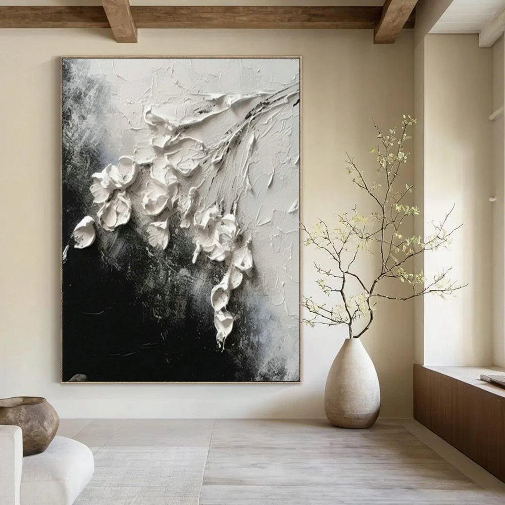 Large Hand - Painted Abstract Canvases for Hallway Staircase Risers & Office Server Room Cable Trays DLZ0906