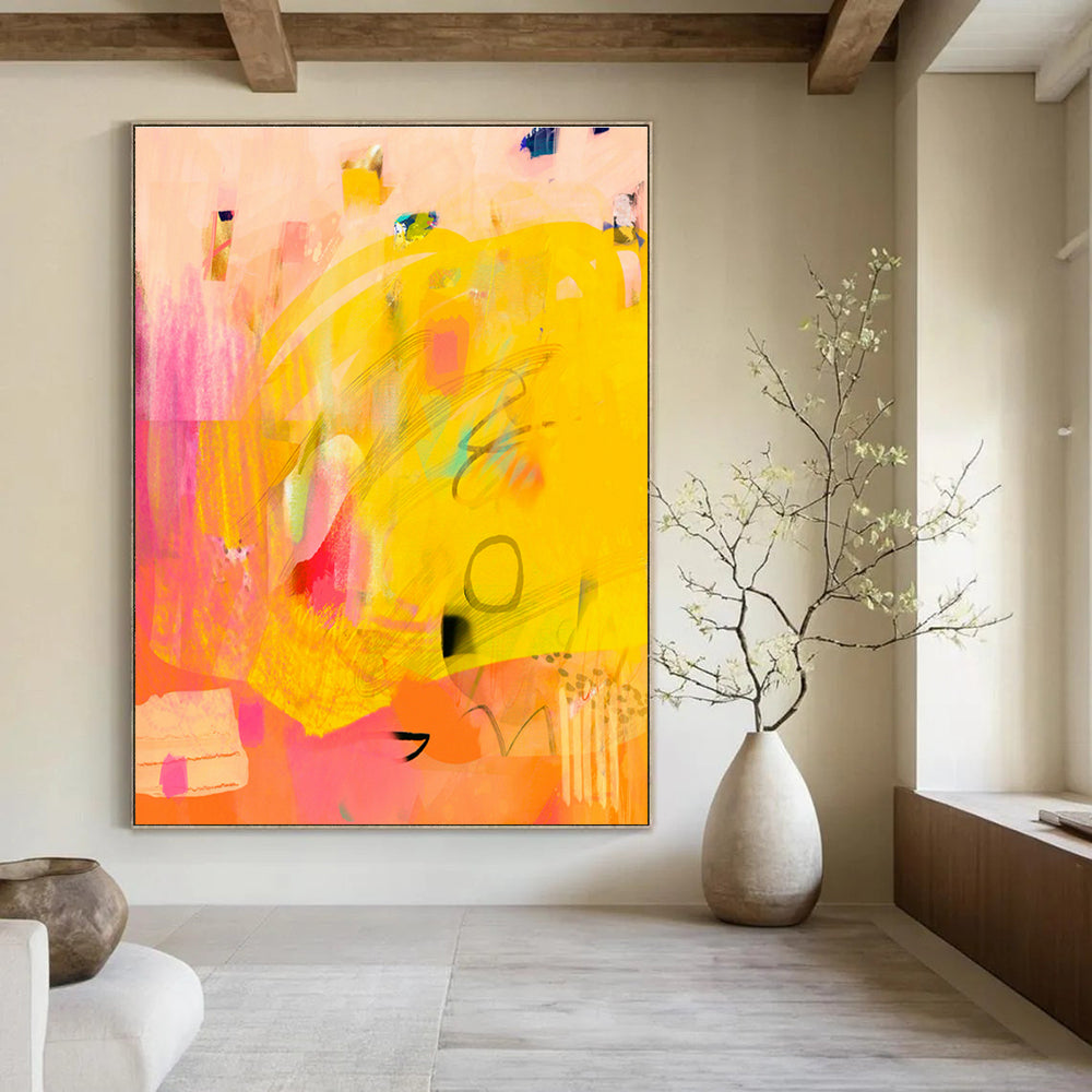 Abstract Hand - Painted Murals for Dining Room and Hallway DLZ0644