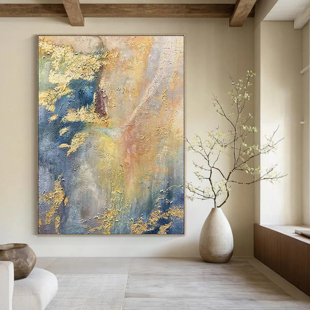Large - Scale Hand - Painted Abstracts for Hallway Vaulted Ceiling Beam Connections & Cottage Outdoor Kitchen Countertop Edges DLZ0921