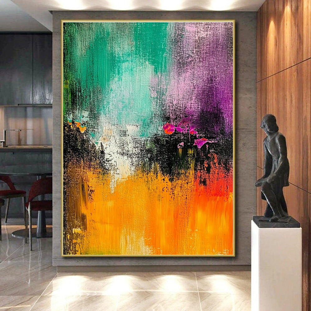 Colorful Abstract Painting with Vivid Splashes GER797