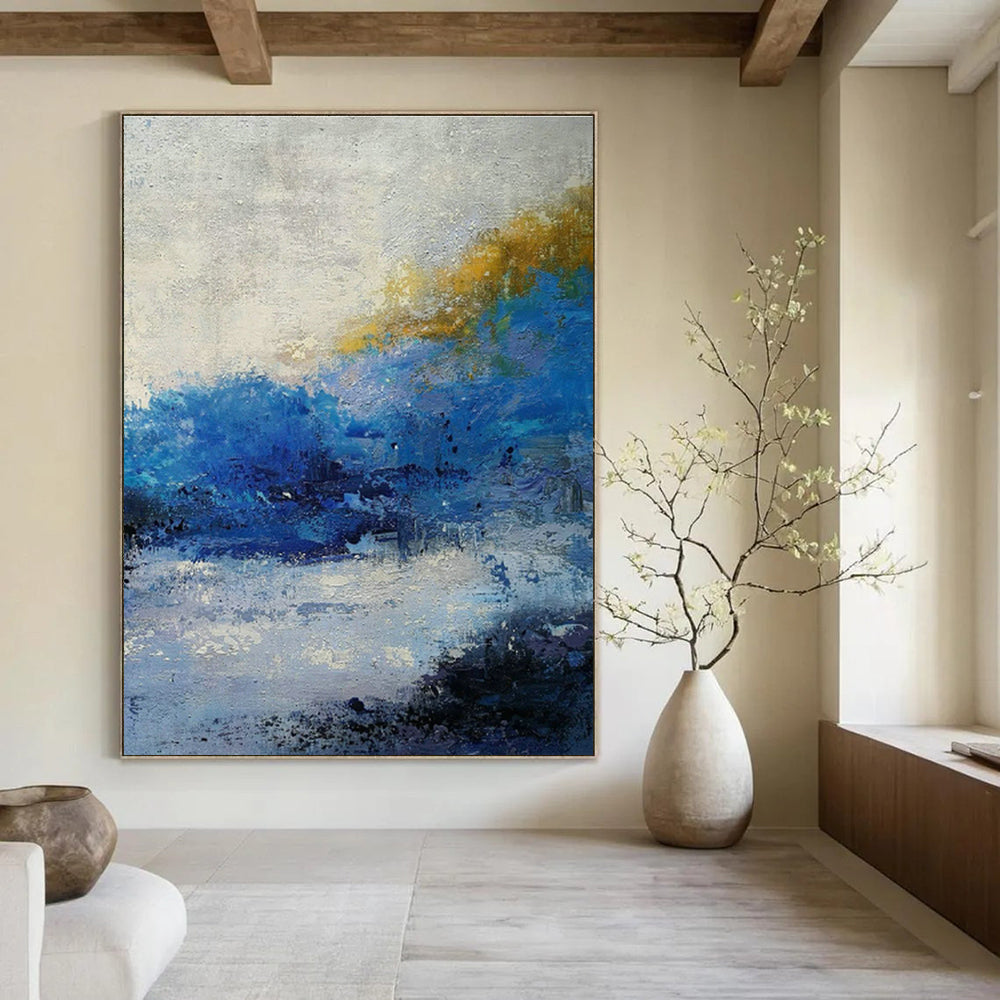 Custom Hand - Painted Abstract Art for Bedroom & Cottage Entryway DLZ0552