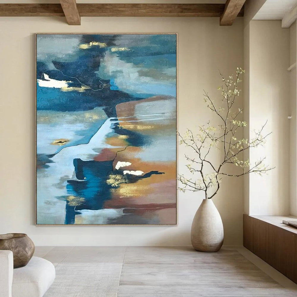 Oversized Custom Handmade Abstract Wall Decor for Cottage Office Standing Desk Wall and Bedroom Yoga Mat Storage Wall DLZ1903