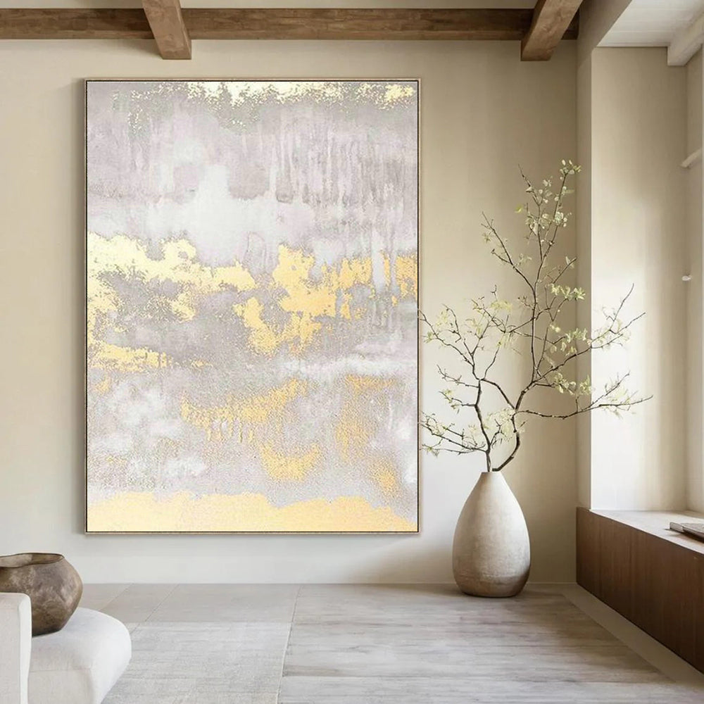 Large Hand-Painted Abstract Canvas Painting, a Personalized Dress for Living Room and Bedroom DLZ0958