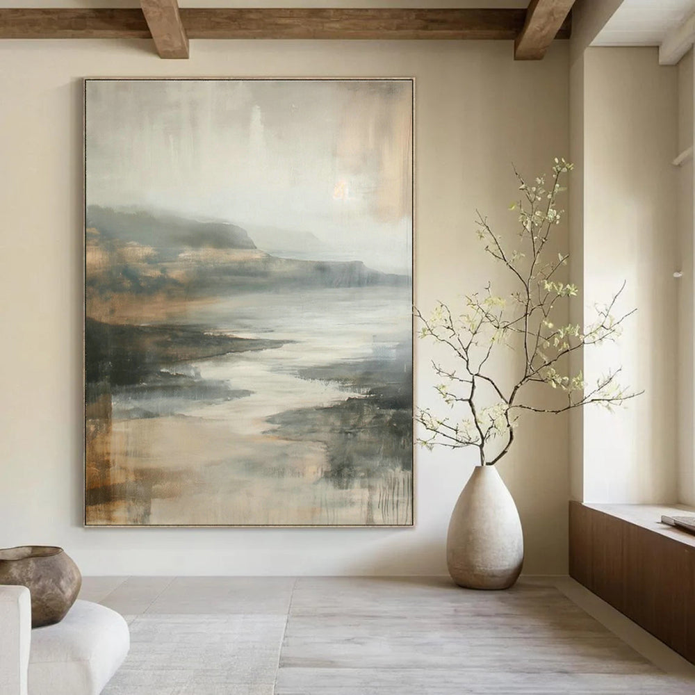 Giant Customizable Hand-Painted Abstract Wall Art for Bedroom & Hallway DLZ1008
