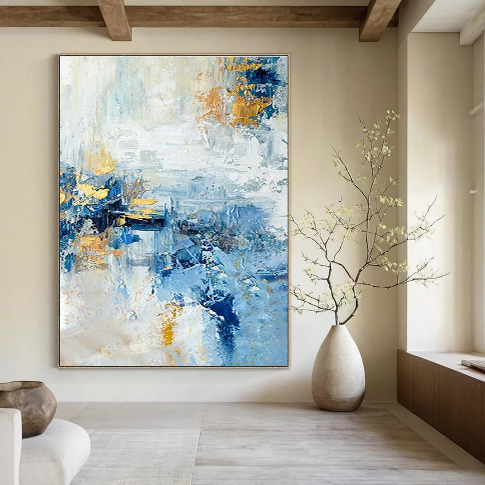 Large Hand-Painted Abstract Painting for Dining Room and Cottage Entryway DLZ1488