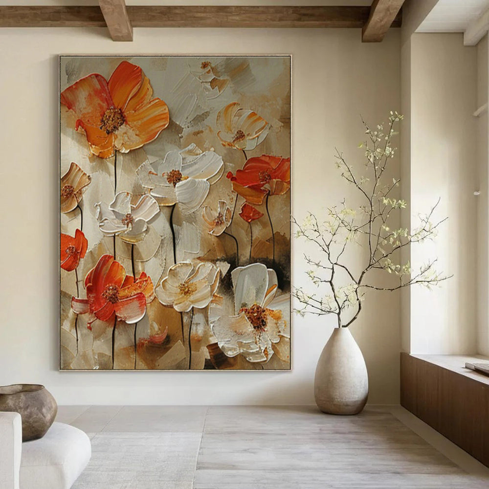 Hand - Painted Oversized Abstract Wall Mosaic for Bedroom & Entryway DLZ1406