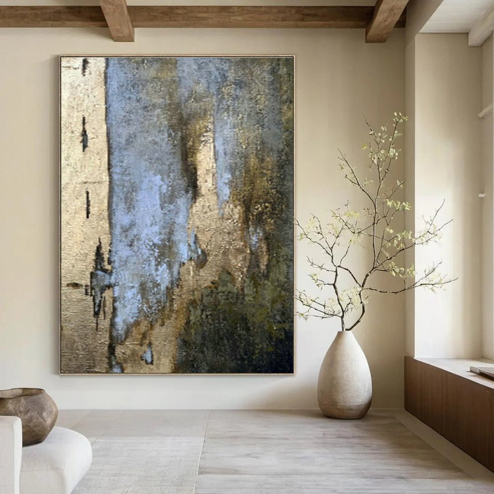 Large Customizable Hand-Painted Abstract Art for Living Room Media Console Back Wall and Entryway Umbrella Stand Interior DLZ1898