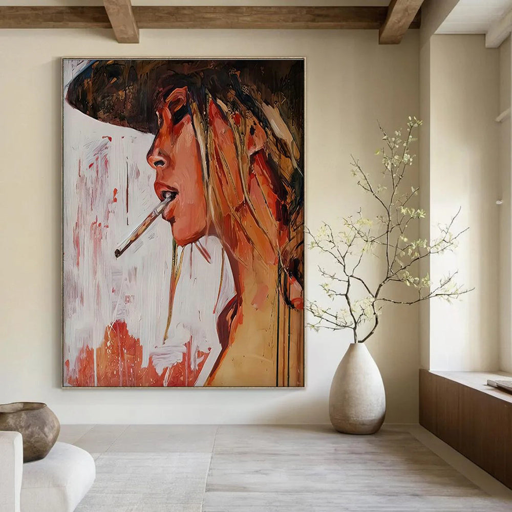 Hand-Painted Abstract Artwork for Dining Room & Cottage Entryway DLZ2342