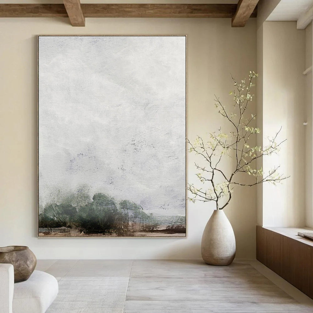 Misty Gray Landscape Abstract Painting ADGE221