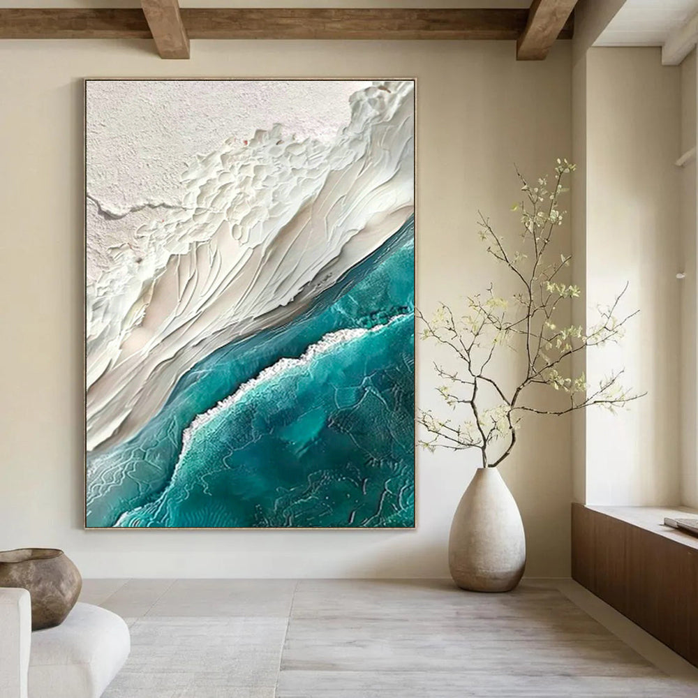 Hand - Painted Oversized Abstract Wall Feature for Living Room & Bedroom DLZ1401