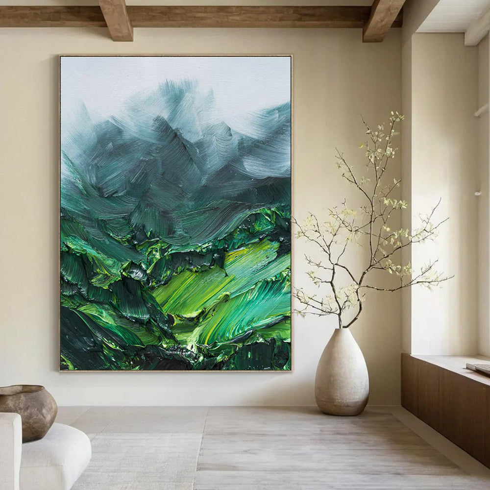 Modern Hand-Painted Abstract Canvas Painting, an Eye-Catching Decoration for Living Room and Entrance DLZ0951