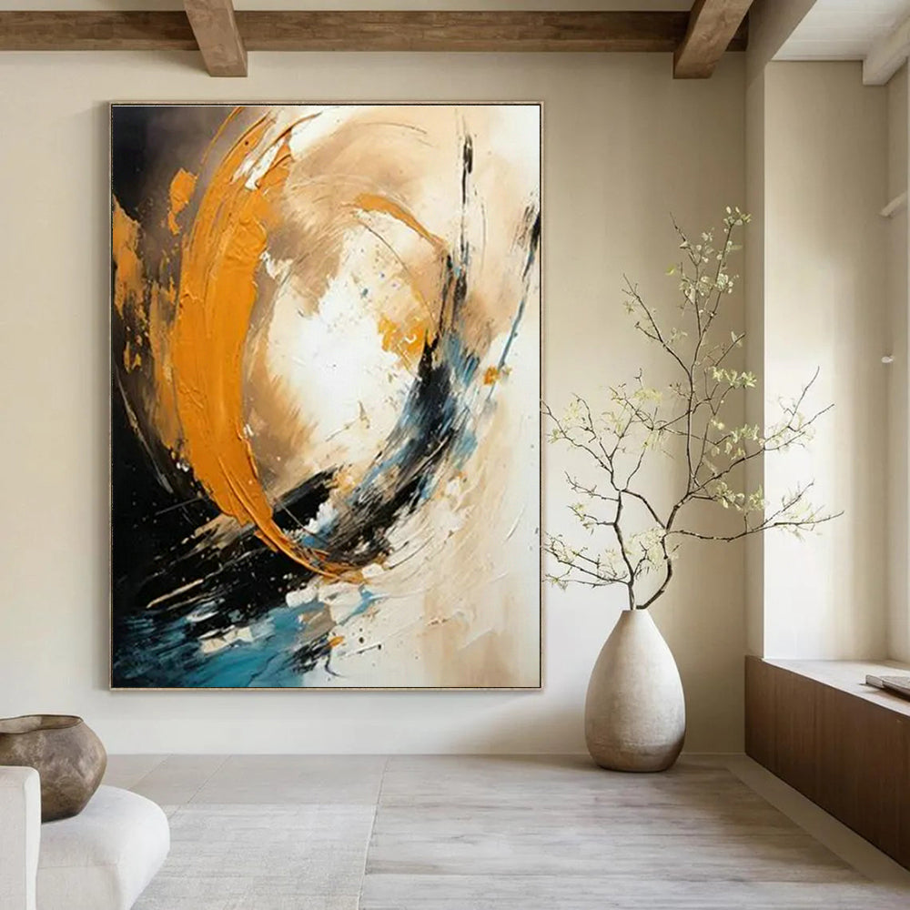 Large Custom Handmade Abstract Canvas for Cottage Bedroom Window Alcove and Living Room Outdoor - Inspired Wall DLZ1712