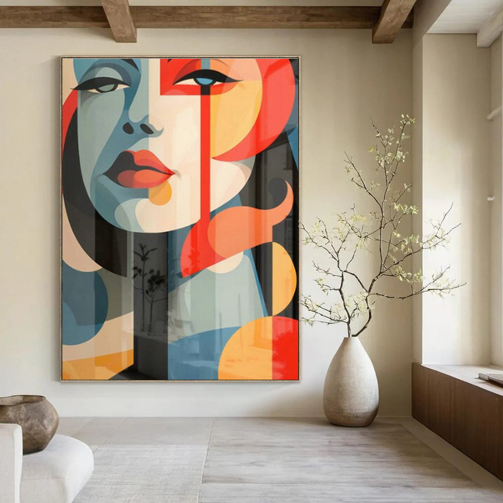 Extra-large Custom Hand-Painted Abstract Art for Dining Room Herb Garden Wall and Entryway Plant Stand Wall DLZ1943