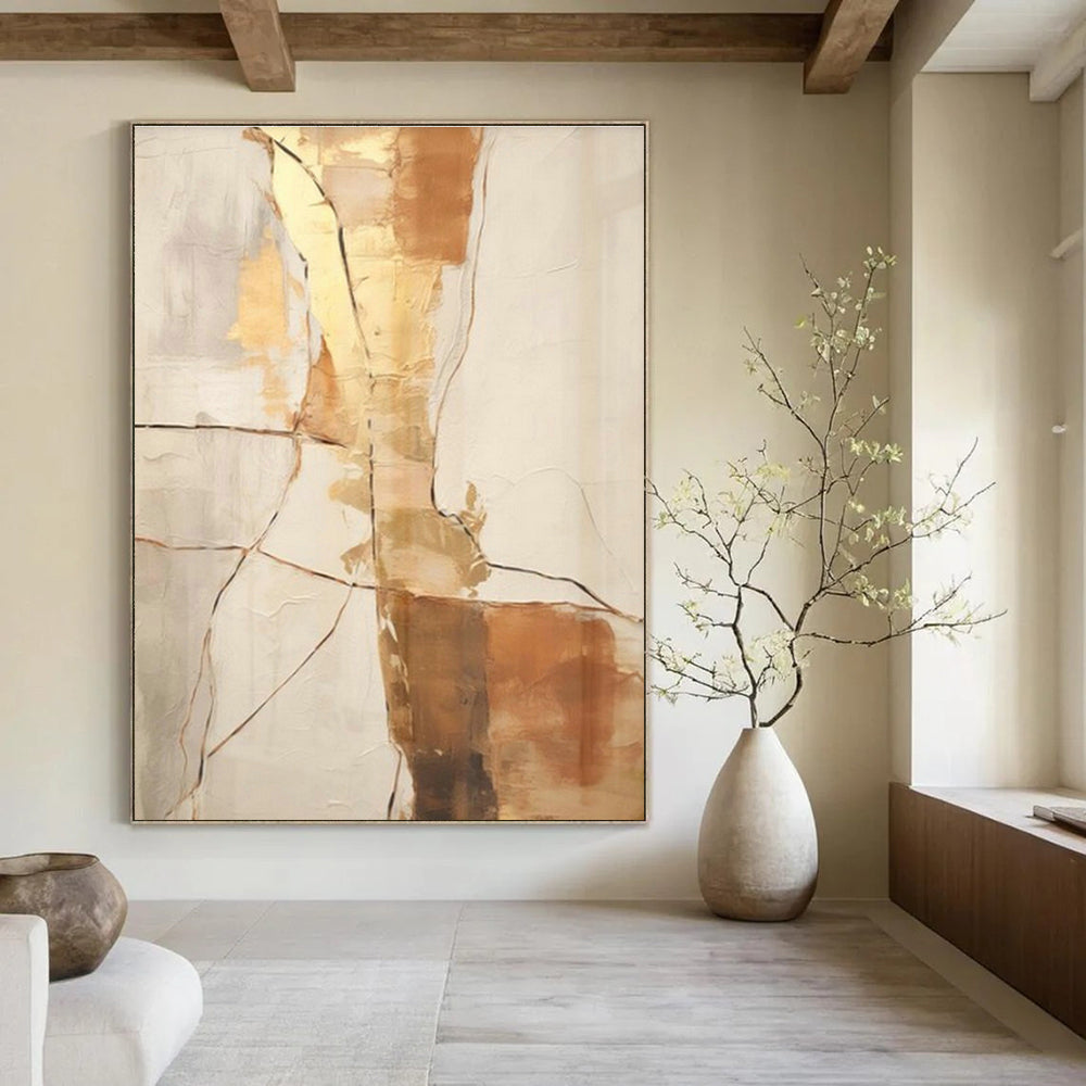 Extra-large Custom Handmade Abstract Painting for Entryway Foyer and Hallway Stairwell Landing Wall DLZ1951