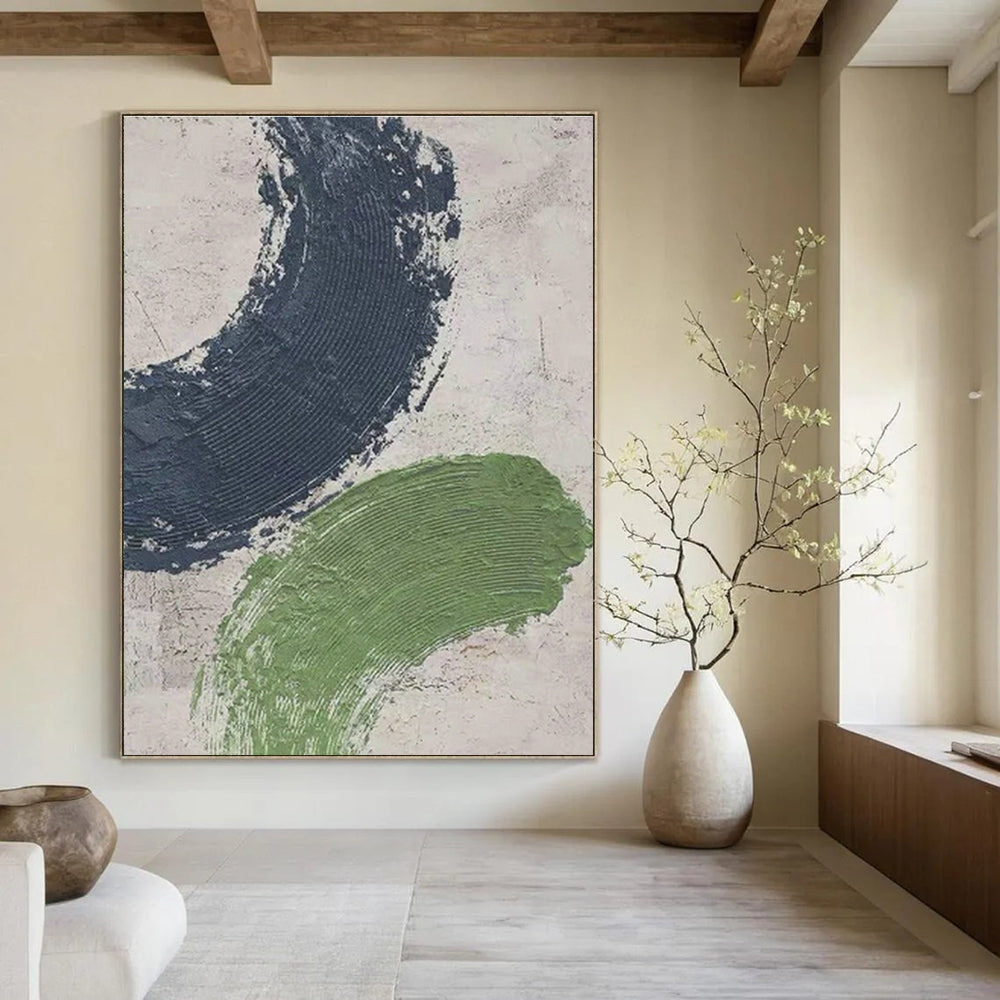 Colossal Custom Hand - Painted Abstract Canvas for Hallway & Living Room DLZ1079