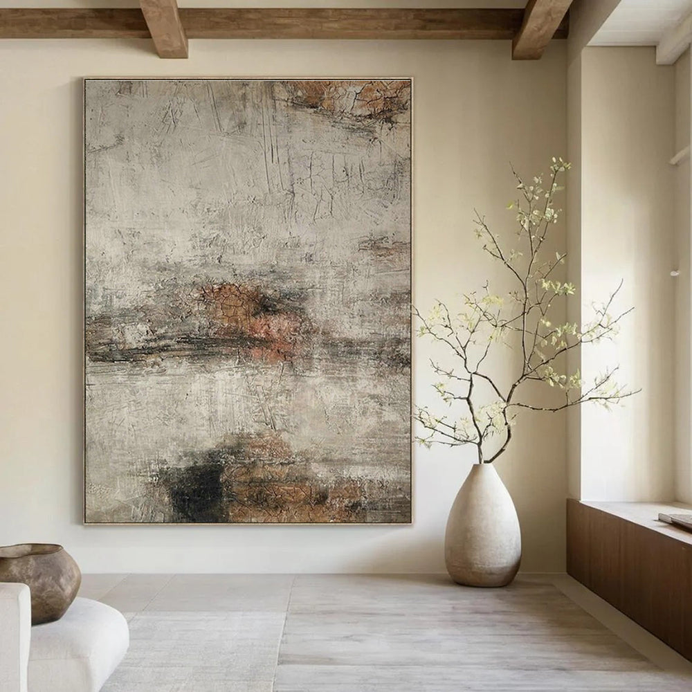 Extra-large Custom Handmade Abstract Painting for Entryway Foyer and Hallway Staircase Landing DLZ1864