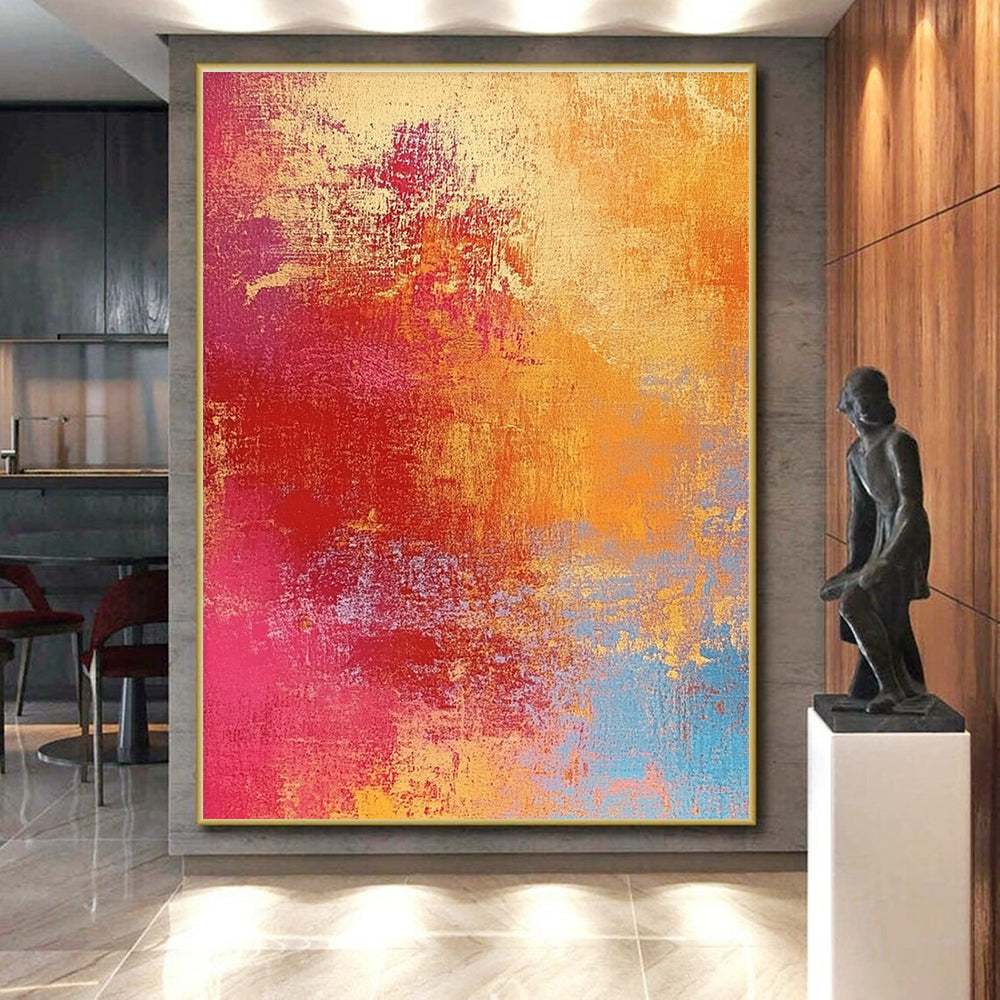 Colorful Gradient Abstract Painting with Blended Hues GER501