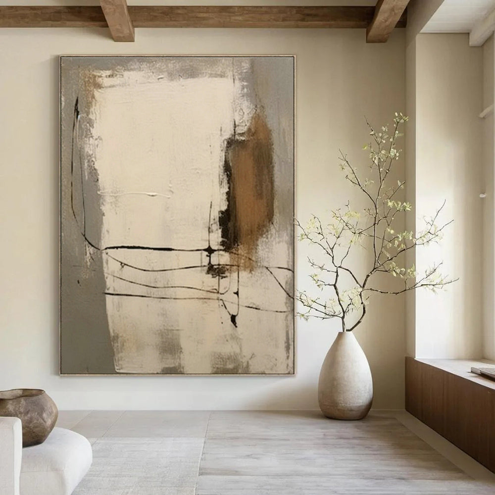 Grand - Sized Custom Abstract Canvases for Cottage Office Loft Railings & Bedroom Walk - in Closet Island Tops DLZ0856