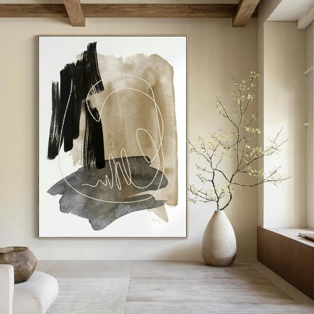Custom - Made Hand - Painted Abstract Art for Hallway and Entryway DLZ0518