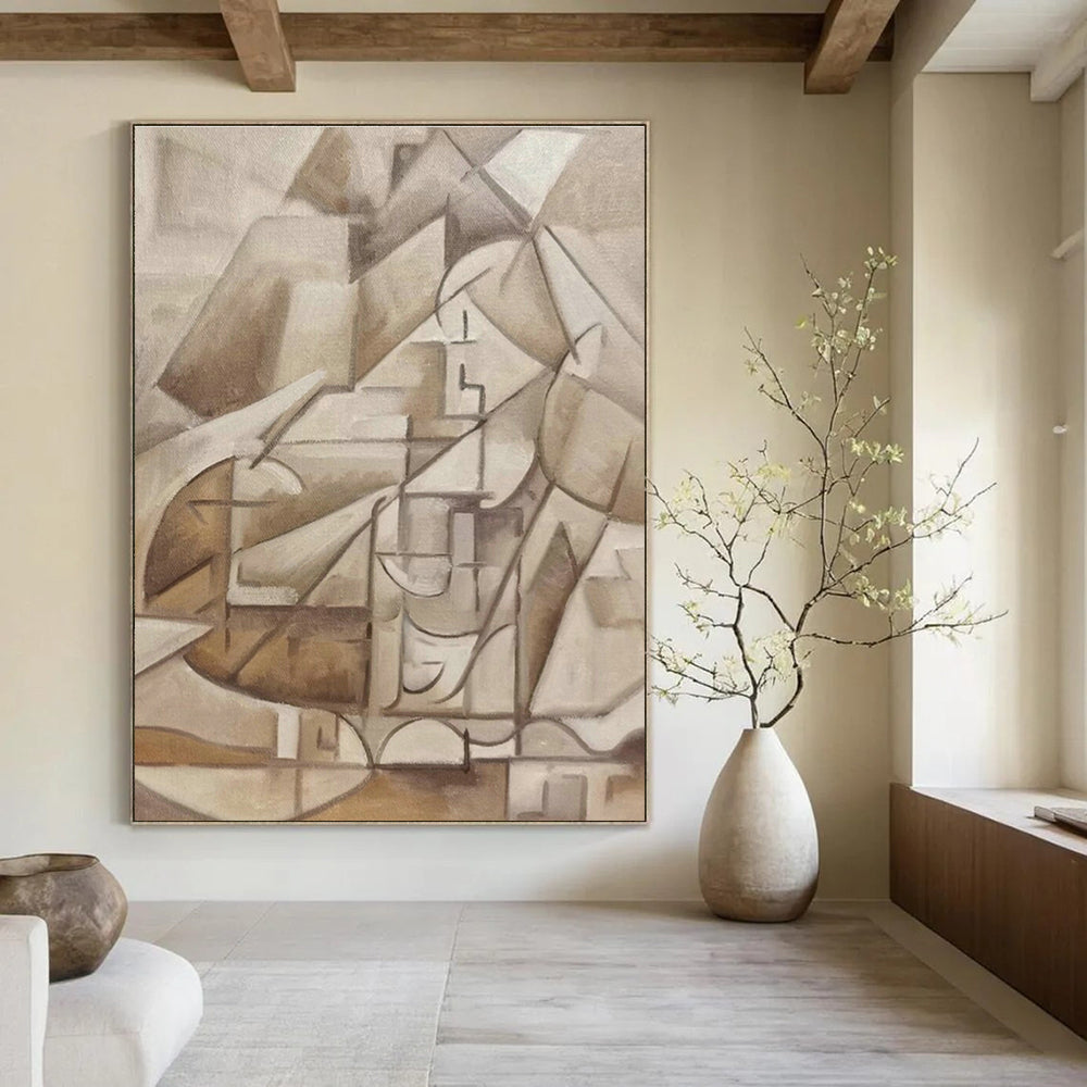 Custom - Crafted Hand - Painted Abstract Art for Bedroom Walk - in Wardrobes with Island Benches & Office Supply Closets DLZ0608