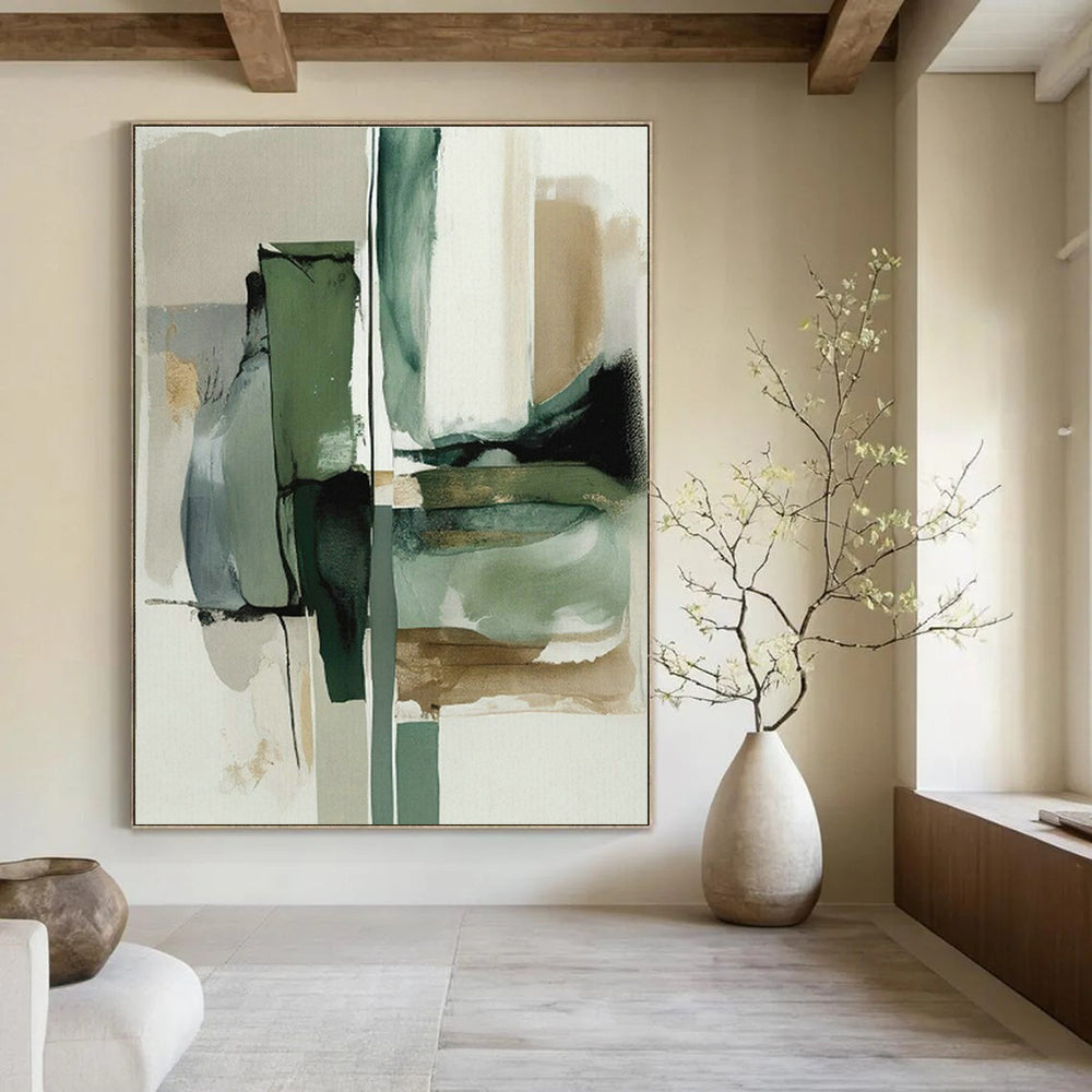 Customizable Handmade Abstract Canvas for Cottage Hallway and Cottage Bedroom DLZ1638