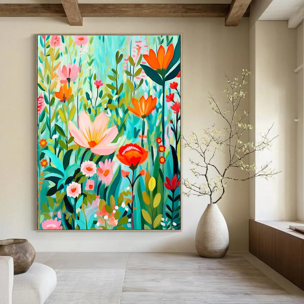 Custom Hand-Painted Abstract Painting for Office & Living Room DLZ2295