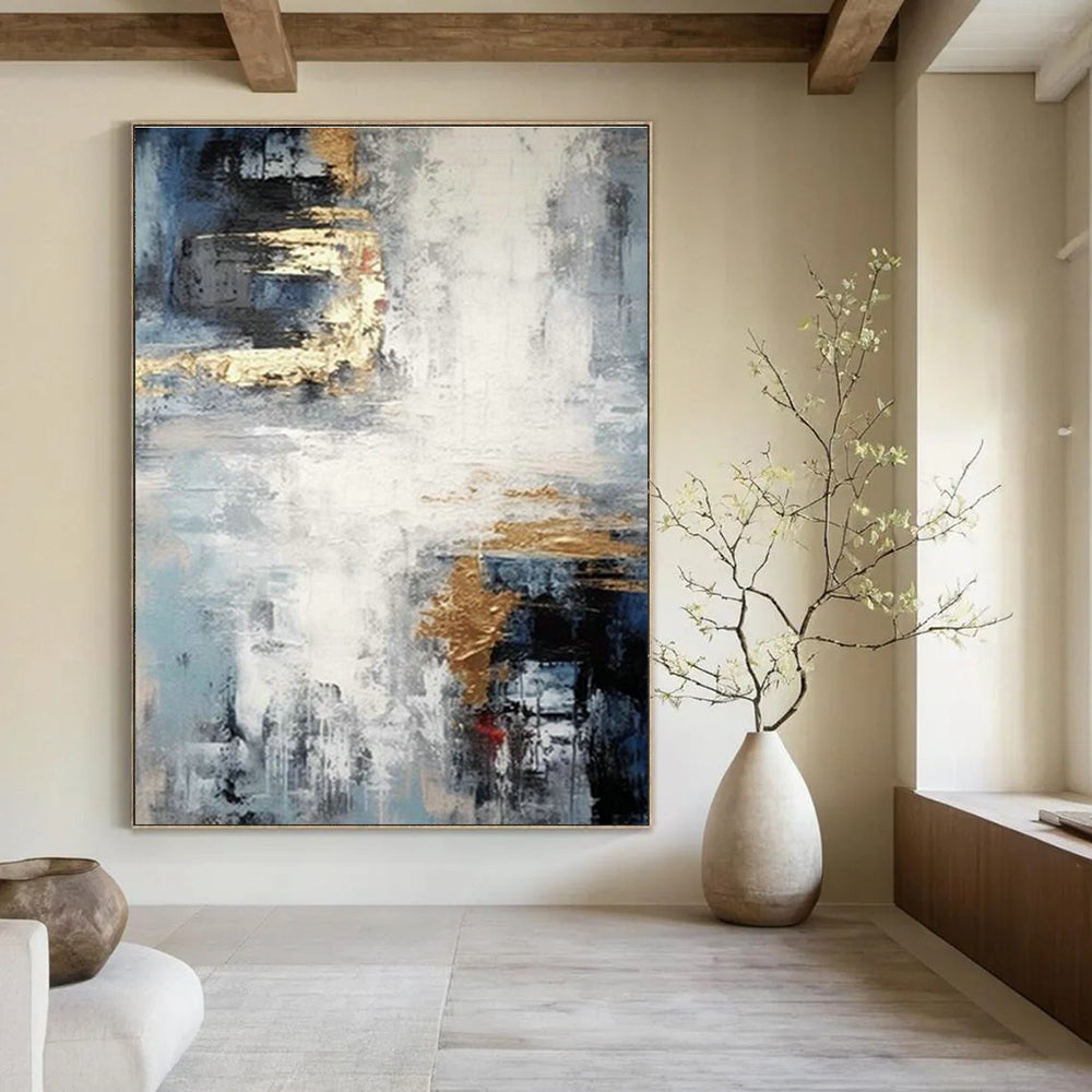 Customization of Large - sized Hand - Painted Abstract Paintings for Dining Room, Create a Pleasant Dining Atmosphere DLZ0366