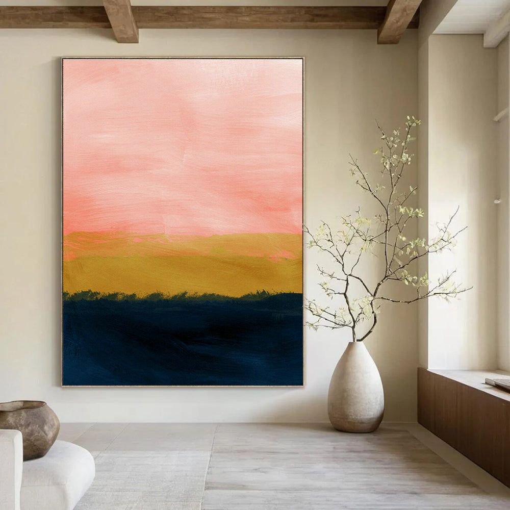 Oversized Abstract Hand - Painted Canvases for Dining Room Wine Cellars & Office Storage Closets DLZ0675