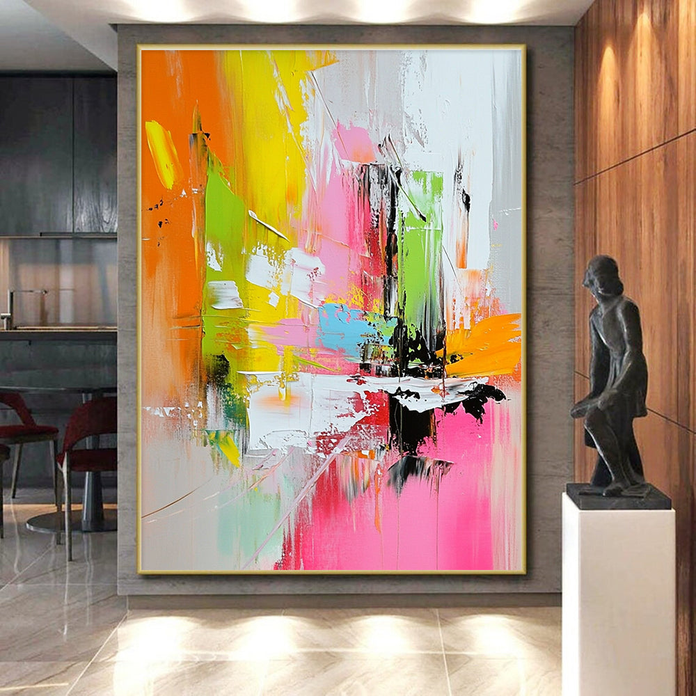 Bright Color Abstract Painting with Dynamic Compositions GER716