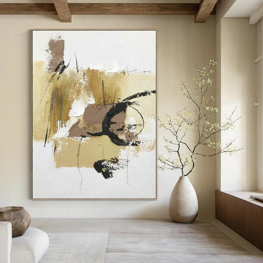 Handmade Abstract Wall Art for Cottage Office Reading Nook and Bedroom Dressing Area DLZ1679
