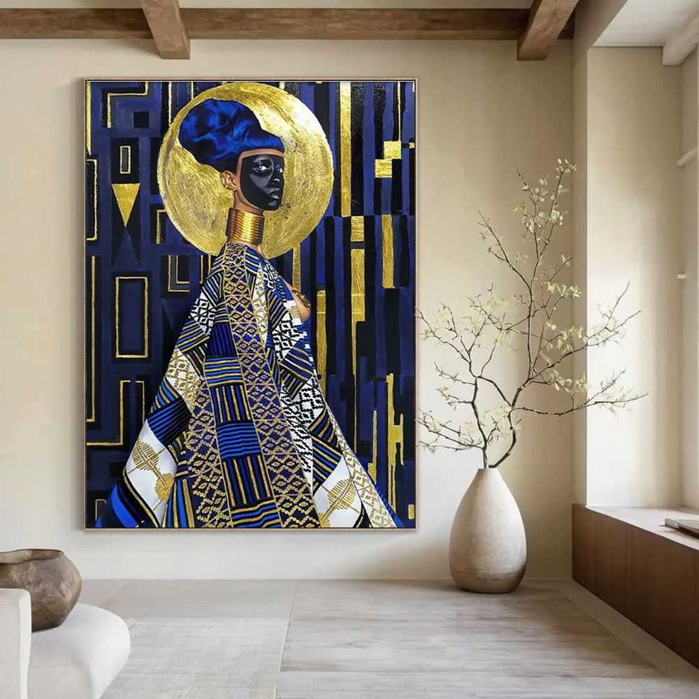 Custom Hand-Painted Abstract Canvas for Hallway & Cottage Office DLZ2324
