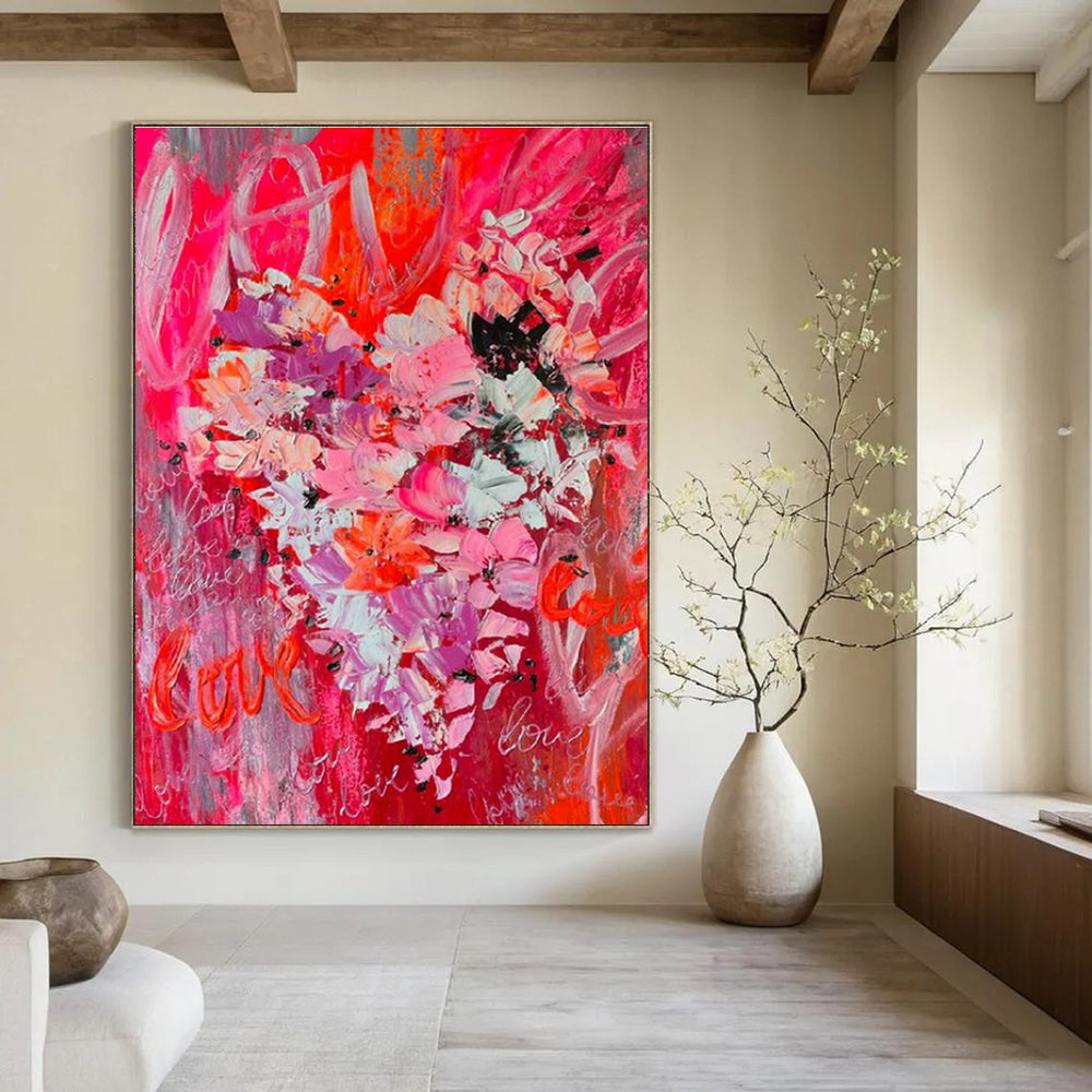 Vast Custom-Embellished Handmade Abstract Canvas for Hallway & Cottage DLZ2112