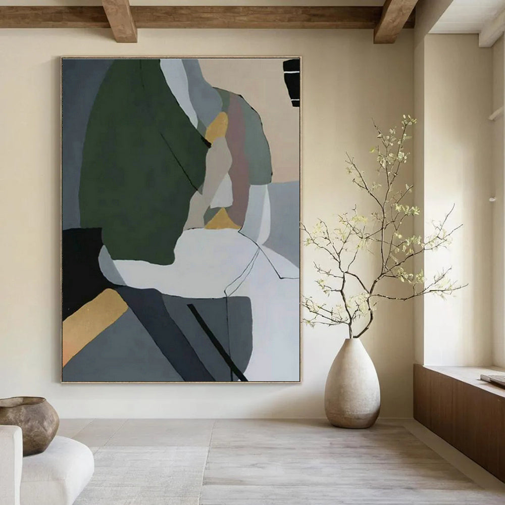 Massive Abstract Hand - Painted Murals for Office and Entryway DLZ0540